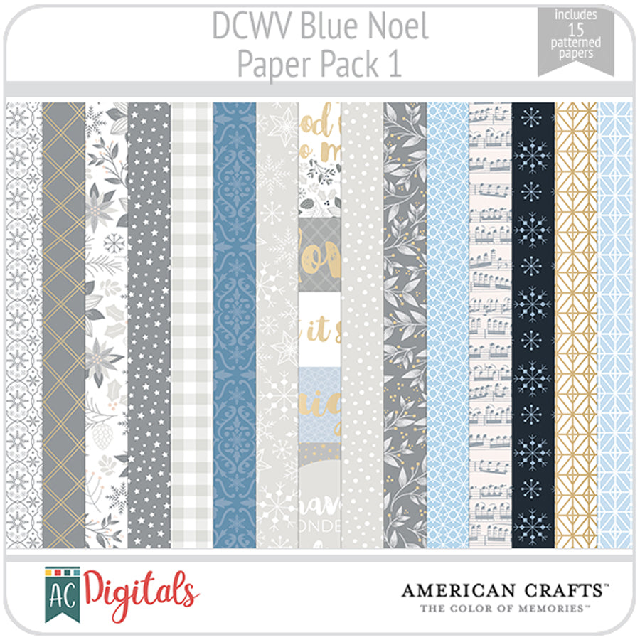 Blue Noel Paper Pack 1