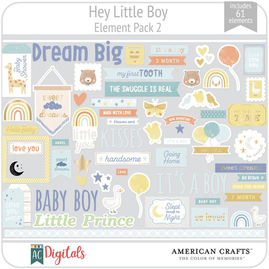 Hey Little Boy Element Pack 2