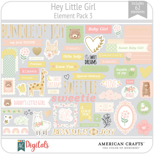 Hey Little Girl Element Pack 3