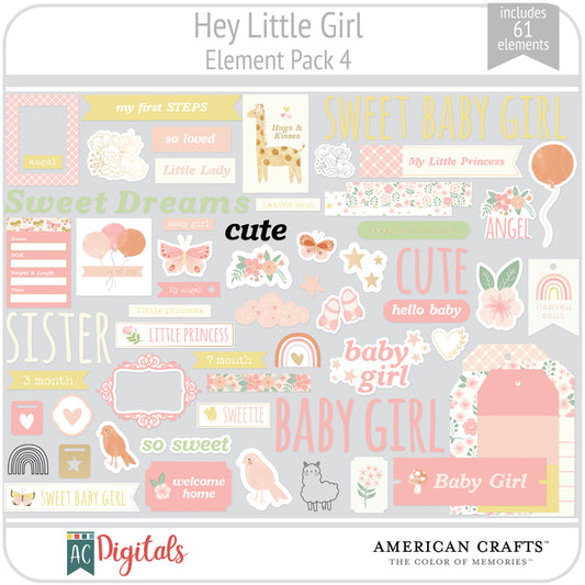 Hey Little Girl Element Pack 4