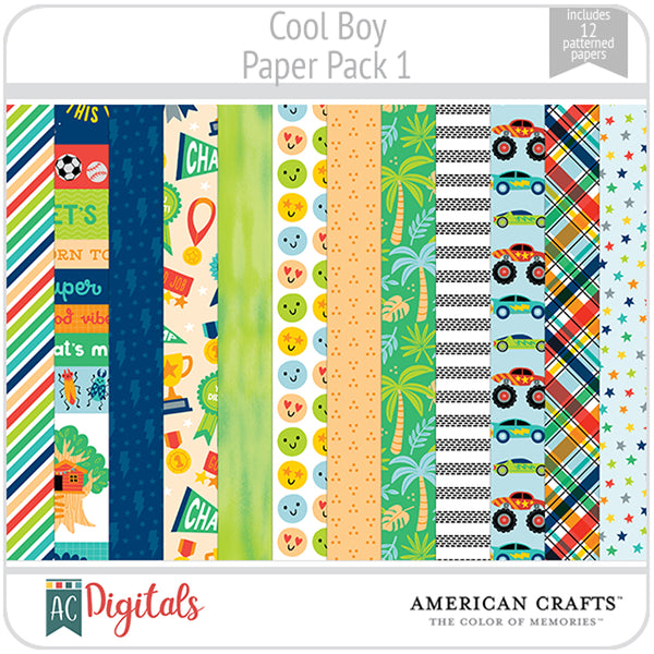 Cool Boy Paper Pack 1
