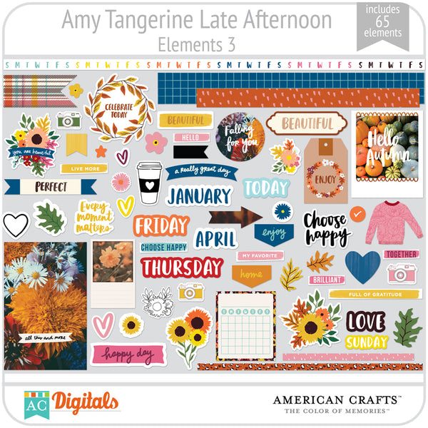 Amy Tangerine Late Afternoon Element Pack 3