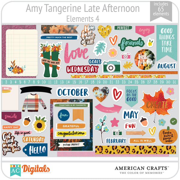 Amy Tangerine Late Afternoon Element Pack 4