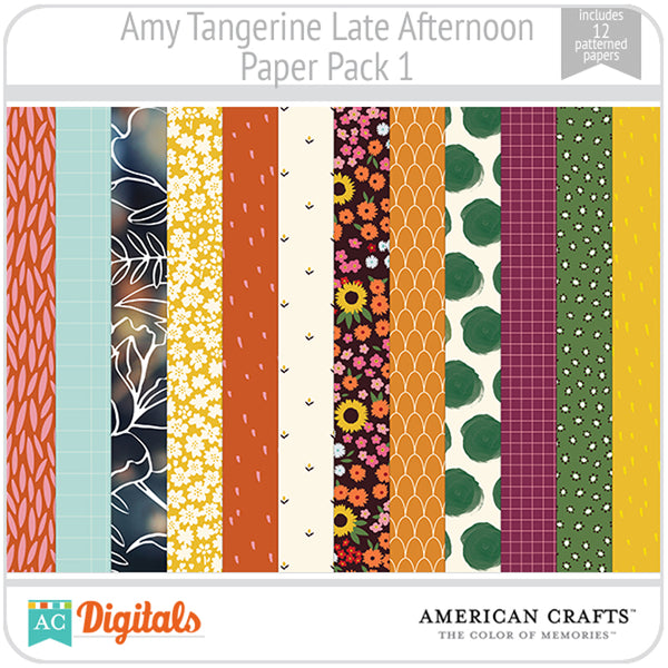 Amy Tangerine Late Afternoon Paper Pack 1
