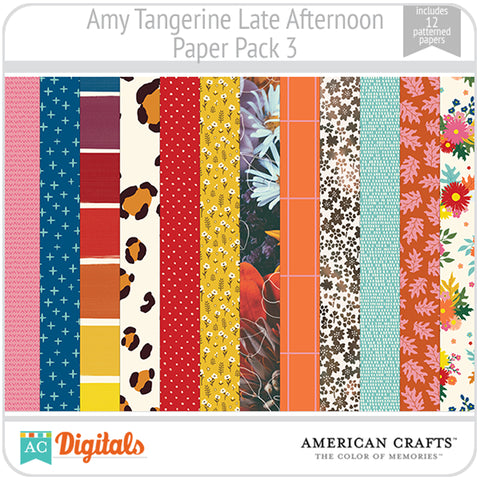 Amy Tangerine Late Afternoon Paper Pack 3
