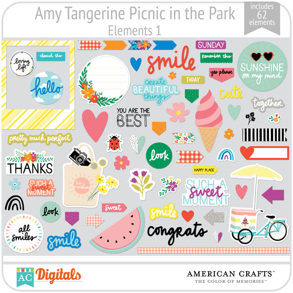 Amy Tangerine Picnic in the Park Element Pack 1