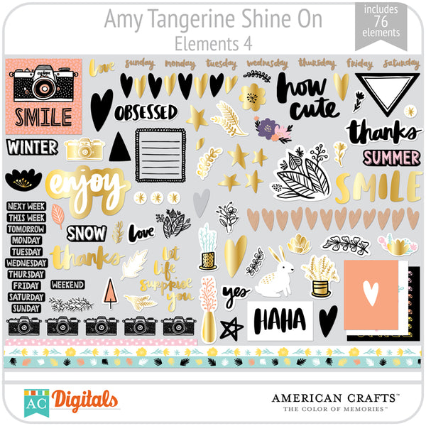 Amy Tangerine Shine On Element Pack 4