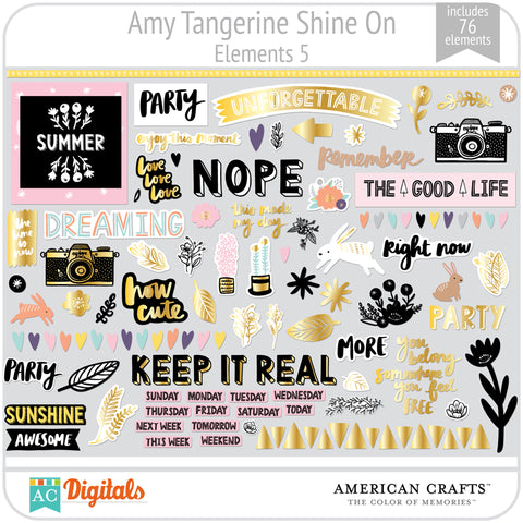 Amy Tangerine Shine On Element Pack 5