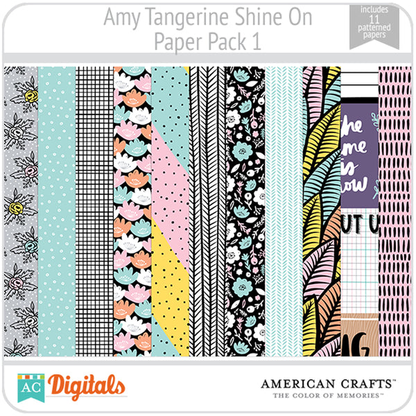 Amy Tangerine Shine On Paper Pack 1