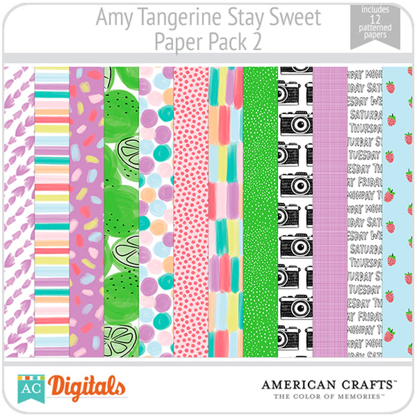 Amy Tangerine Stay Sweet Paper Pack #2