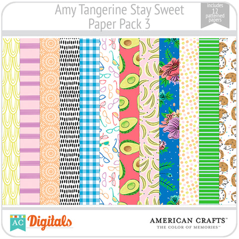 Amy Tangerine Stay Sweet Paper Pack #3