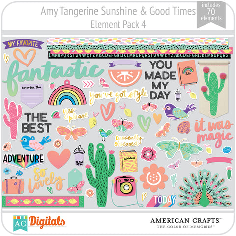 Amy Tangerine Sunshine & Good Times Element Pack 4