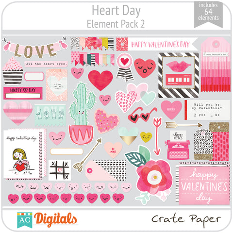 Heart Day Element Pack 2
