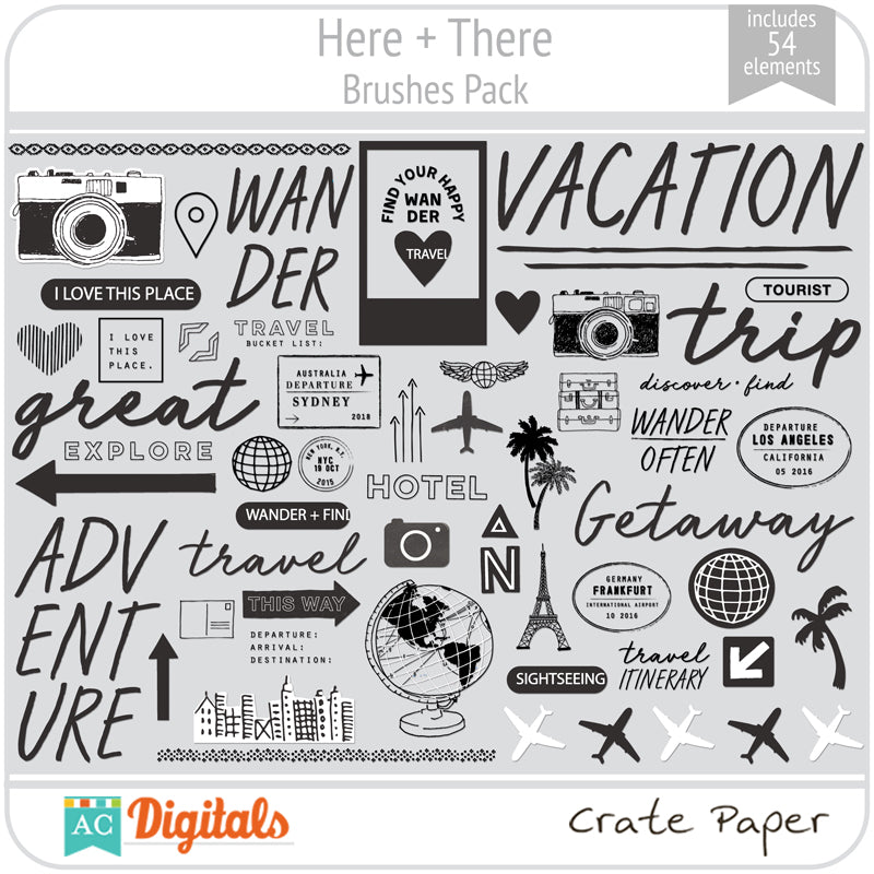 Here + There Brushes Pack