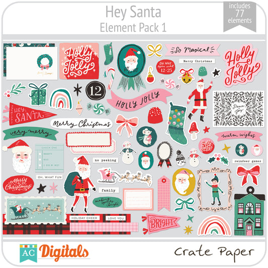 Hey Santa Element Pack 1