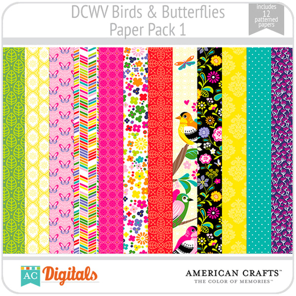 Birds & Butterflies Paper Pack 1