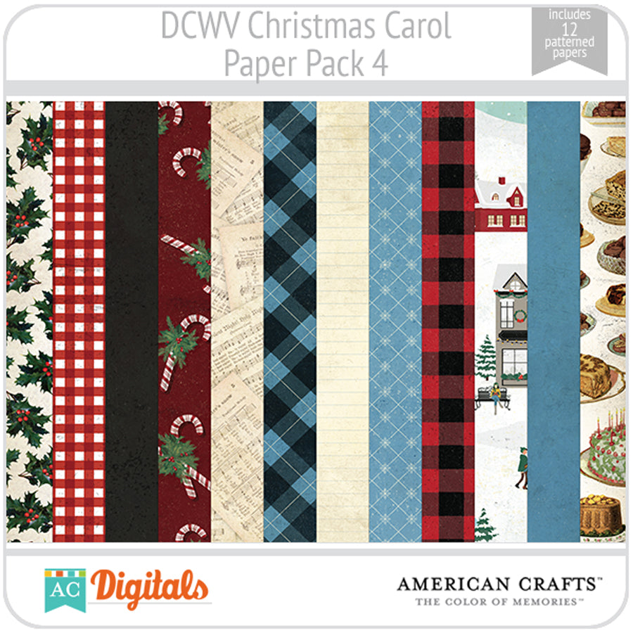 Christmas Carol Paper Pack 4