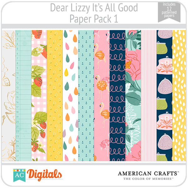 Dear Lizzy It's All Good Paper Pack 1