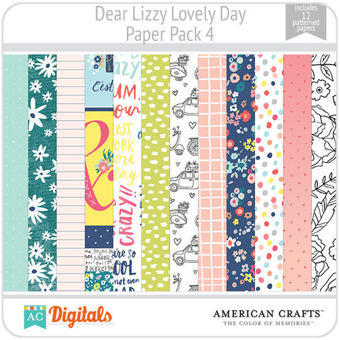 Dear Lizzy Lovely Day Paper Pack 4