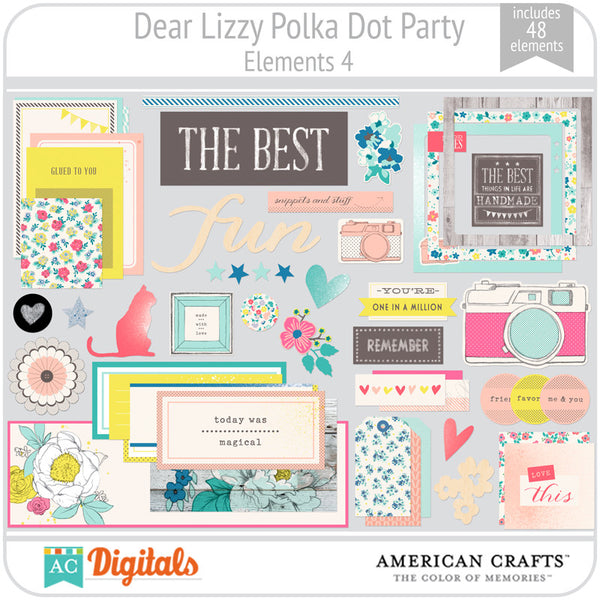 Dear Lizzy Polka Dot Party Element Pack 4