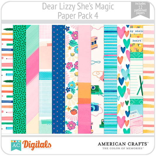 Dear Lizzy She's Magic Paper Pack 4