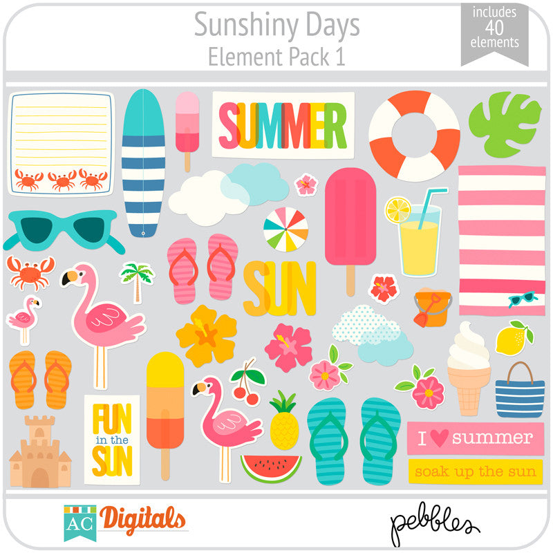 Sunshiny Days Element Pack 1