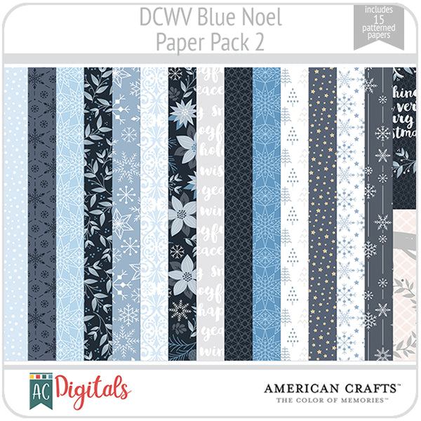 Blue Noel Paper Pack 2