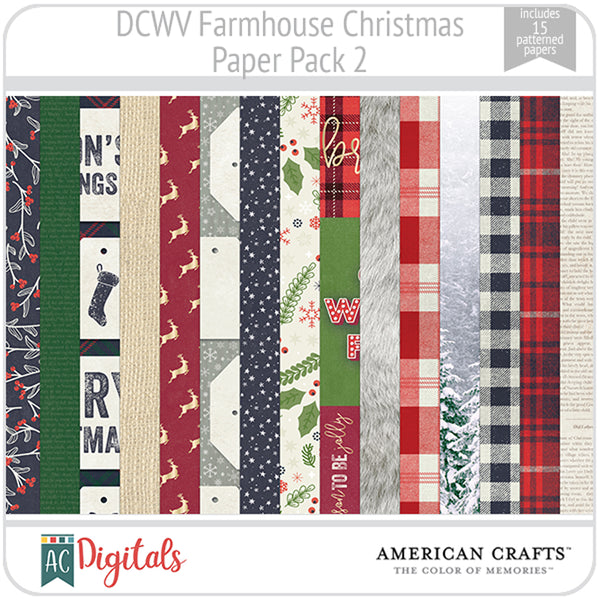 Farmhouse Christmas Paper Pack 2