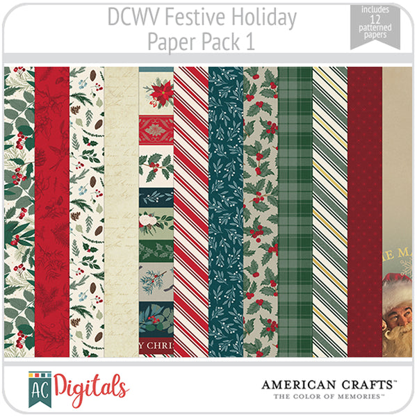 Festive Holiday Paper Pack 1