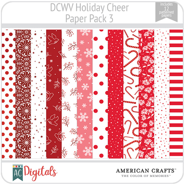 Holiday Cheer Red Paper Pack 3