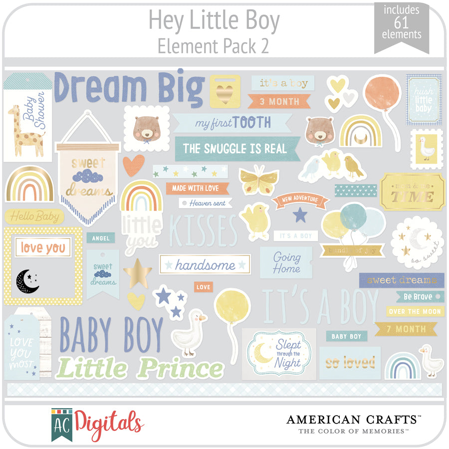 Hey Little Boy Element Pack 2