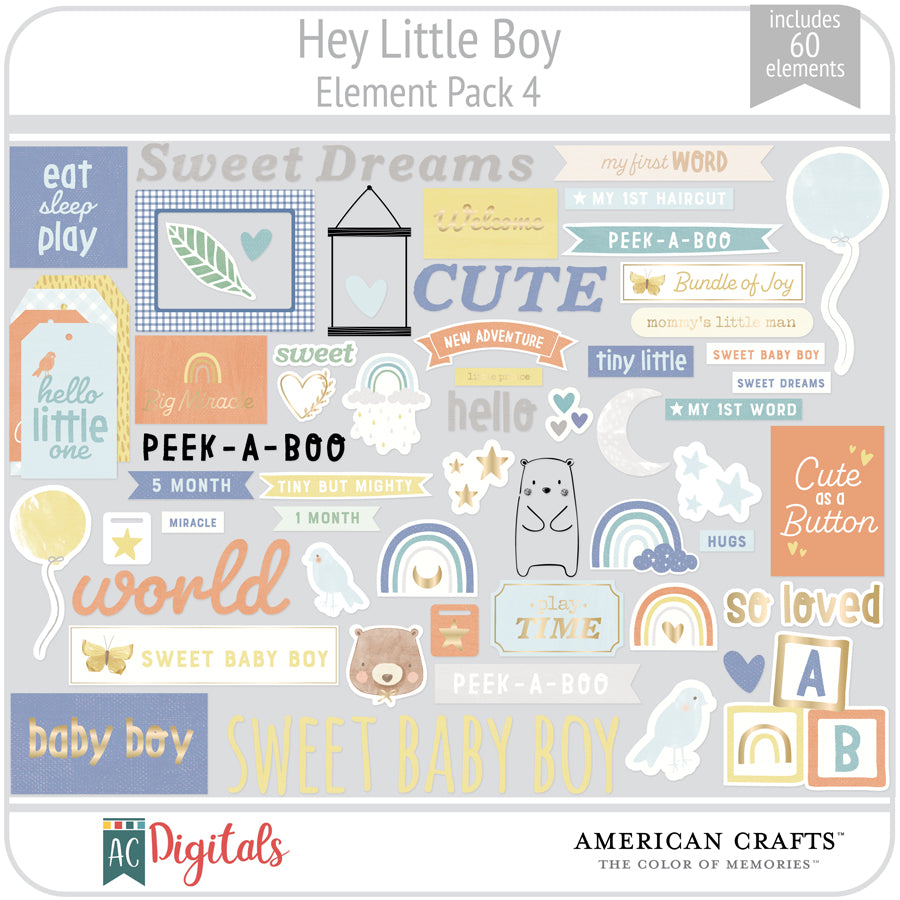 Hey Little Boy Element Pack 4