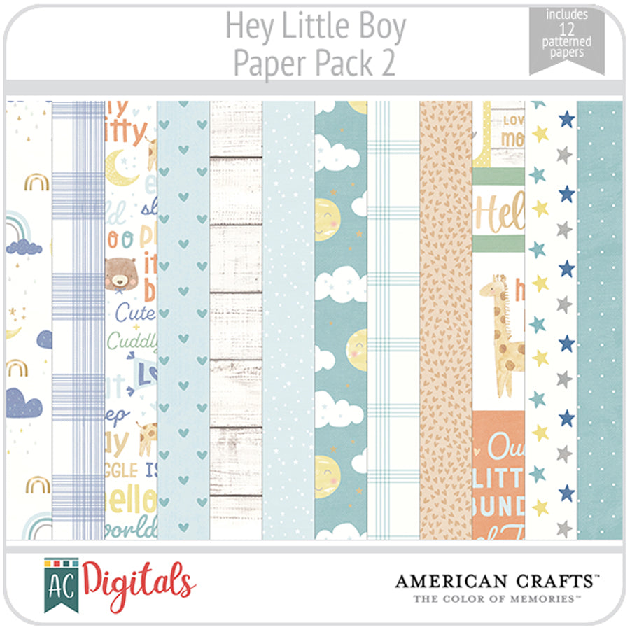 Hey Little Boy Paper Pack 2
