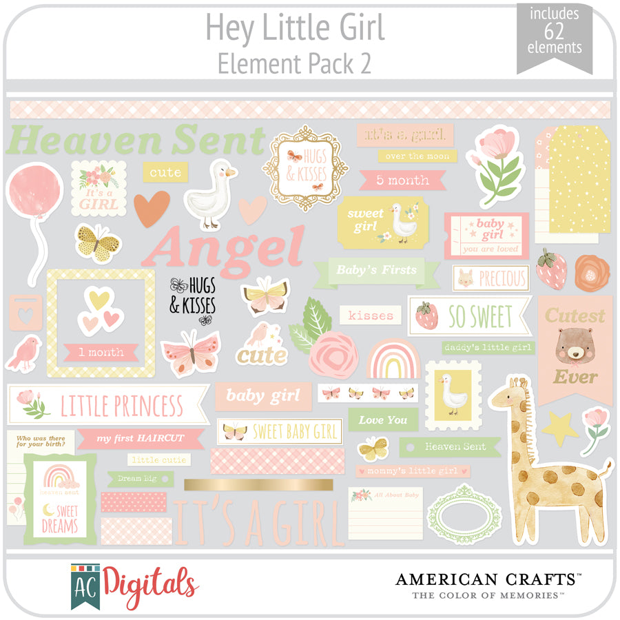 Hey Little Girl Element Pack 2