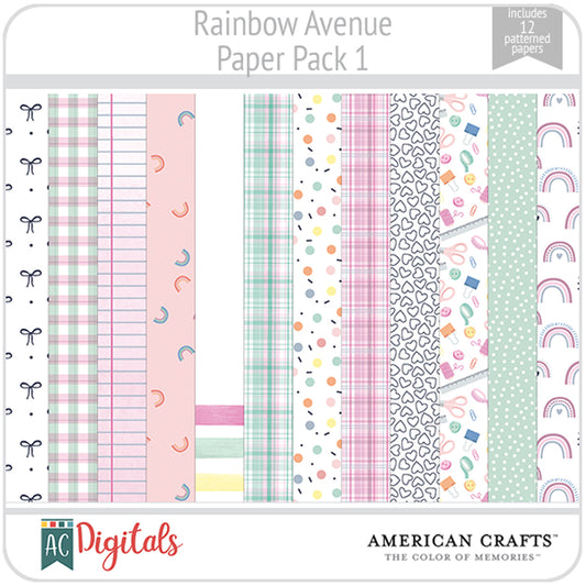 Rainbow Avenue Paper Pack 1