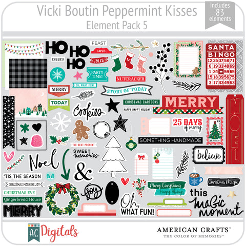 Peppermint Kisses Element Pack 5