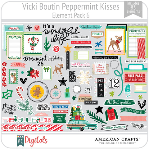 Peppermint Kisses Element Pack 6