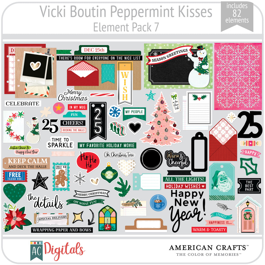 Peppermint Kisses Element Pack 7