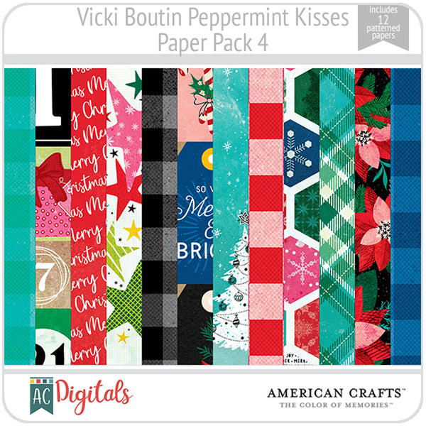 Peppermint Kisses Paper Pack 4