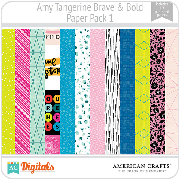 Amy Tangerine Brave & Bold Paper Pack 1