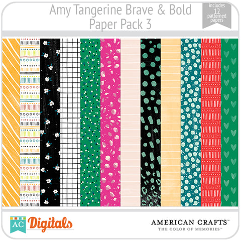 Amy Tangerine Brave & Bold Paper Pack 3