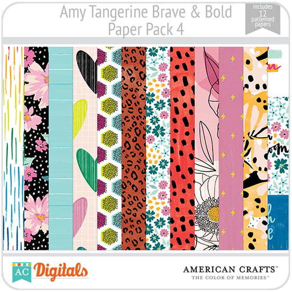 Amy Tangerine Brave & Bold Paper Pack 4