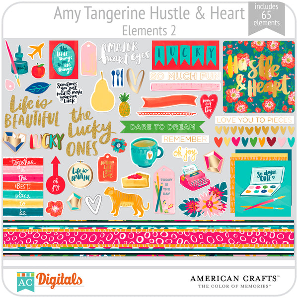 Amy Tangerine Hustle and Heart Element Pack 2