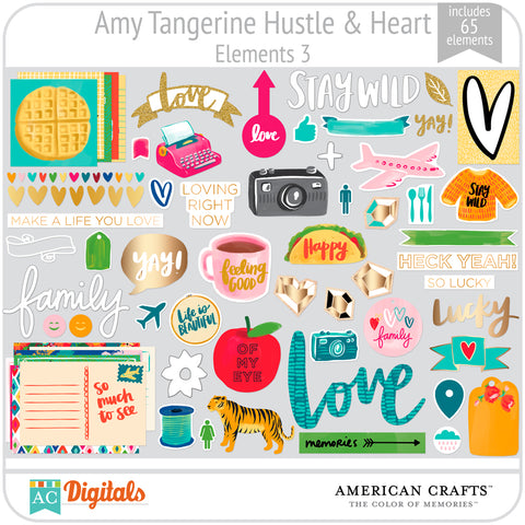 Amy Tangerine Hustle and Heart Element Pack 3