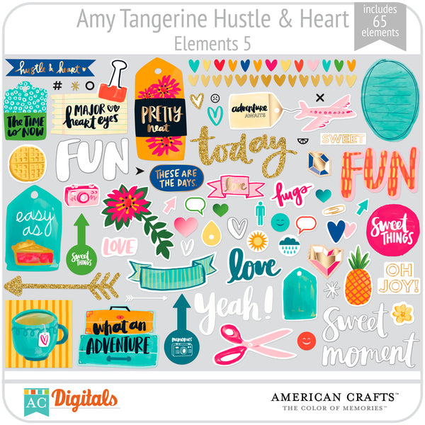 Amy Tangerine Hustle and Heart Element Pack 5