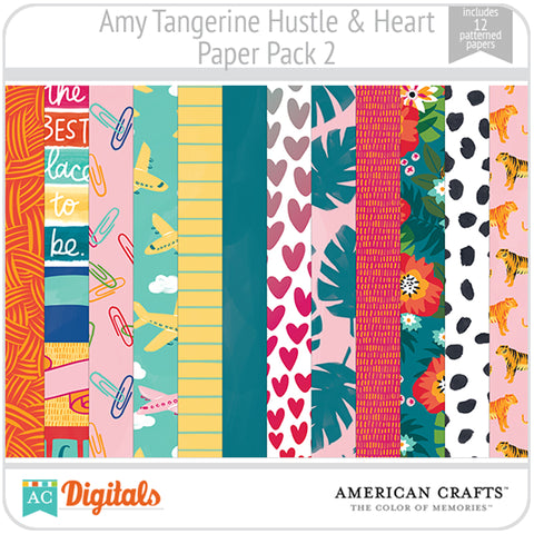 Amy Tangerine Hustle and Heart Paper Pack 2