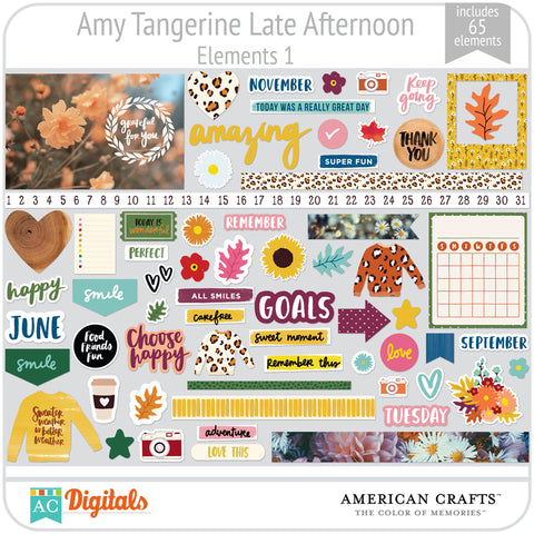 Amy Tangerine Late Afternoon Element Pack 1