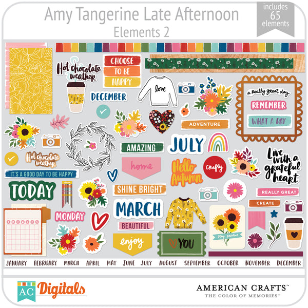 Amy Tangerine Late Afternoon Element Pack 2