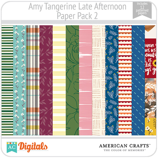 Amy Tangerine Late Afternoon Paper Pack 2