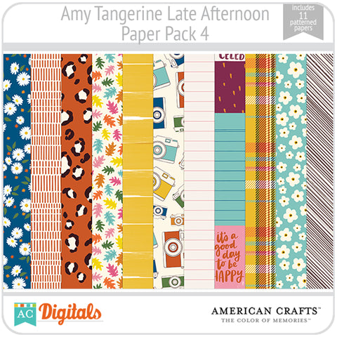 Amy Tangerine Late Afternoon Paper Pack 4